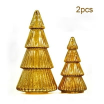 Tower Glass Christmas Tree-Christmas Tree Light Decorations, Colorful Tabletop Holiday Decoration, Colorful Tree For Indoor Holiday Decor, Christmas Eve Night Decor
