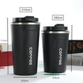thumbnail image 3 of 510ML Stainless Steel Car Coffee Cup Leakproof Insulated Thermal Thermos Cup Car Portable Travel Coffee Mug Green, 3 of 13