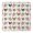 White Boston Terrier, variant on Poodle Dog and Footprint Square Fitted Tablecloth with Elastic Edge,Square Table Cover,Washable Elastic Table Cover for Home Kitchen Party Decor 34"x34"