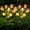 White, variant on Fohil Solar Garden Lights 2 Pack, Solar LED Lights Outdoor Waterproof with 7 Tulip Flowers, 2 Lighting Modes Flower Lights