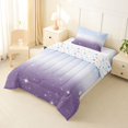thumbnail image 2 of Manfei Cute Stars Twin Comforter Sets,Kawaii Cartoon Theme Bedding Set,Blue White Purple,Colorful Stars Reversible,2-Piece,1 Comforter and 1 Pillowcase, 2 of 7