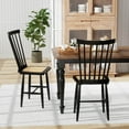thumbnail image 3 of Costway Dining Chairs Set of 4 with PE Rattan Seats for Dining Room, Kitchen, Restaurant, 3 of 10