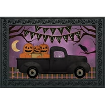 Briarwood Lane Halloween Truck Primitive Doormat