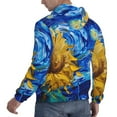 thumbnail image 6 of Lsque Whimsical Sunflowers Night Sky Pattern Casual Men's Hoodie,Hooded Sweatshirt with Kangaroo Pocket,Pullover Hoodie-XX-Large, 6 of 7