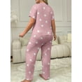 thumbnail image 2 of Musefolio Womens Plus Size Pajama Set with Star Print Comfy and Stylish Sleepwear 1X-5X, 2 of 7