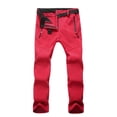 thumbnail image 2 of Womens Ski Pants Softshell Thick for Travel Hiking Deep red, 2 of 7