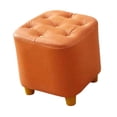 thumbnail image 4 of yuksok Small Footstool Creative Soft Square Foot Stool for Bedroom Bedside Entryway Orange, 4 of 9