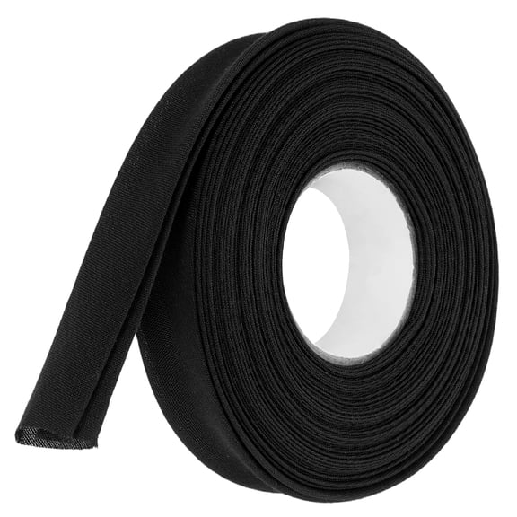 Uxcell 3/4 Inch Double Fold Bias Tape Polyester Continuous Bulk Bias Tape for Sewing Seaming Quilting Hemming Binding Crafts (Black 6 Yards)