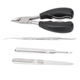 thumbnail image 2 of 4pcs Toenail Clipper Set Pedicure Trimming Reduce Soreness Stainless Steel Nail Treatment Foot Tool, 2 of 14