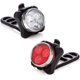 thumbnail image 1 of Juego de luces para bicicleta - Juego de luces delanteras y traseras para bicicleta - Recargable por USB - Súper brillante - Batería de larga duración - 4 modos de funcionamiento - Correa universal para adaptarse a todas las bicicletas - Luz de seguridad multiusos Zhivalor WMZL-502, 1 of 1