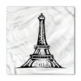 thumbnail image 1 of Eiffel Tower Bandana, Monochrome Landmark, Unisex Head and Neck Tie, by Ambesonne, 1 of 2