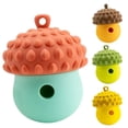 thumbnail image 2 of Acorn Shape Dog Toy Ball Pet Treat Food Dispenser Ball Dogs Cats Puzzle Toy Game Interactive Toy Slow Eat  Interactive Ball (Red), 2 of 7