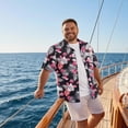 thumbnail image 2 of COOFANDY Big and Tall Casual Shirts for Men Short Sleeve Hawaiian Button-Down Shirts Plus Size Hide Belly No Tuck Shirts, 2 of 6