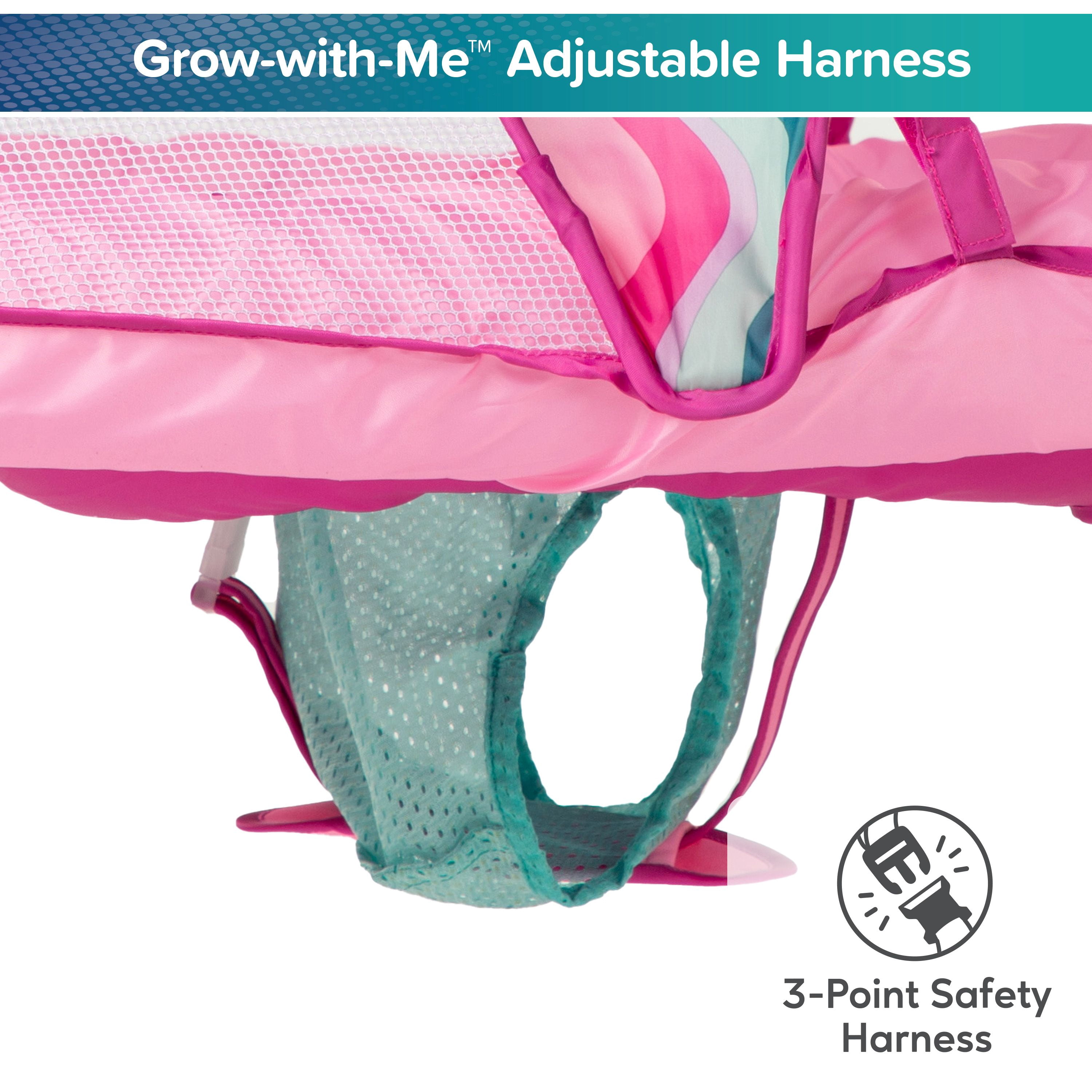 Aqua SwimSchool Grow-with-Me BabyBoat Pool Float for Infants 6-24 Months, Pink