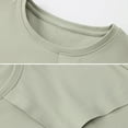thumbnail image 5 of Zylanna Men's Long Sleeve T-Shirts, Crew Neck Loose Homewear Solid Color Casual Tops for Men Army Green, 5 of 7