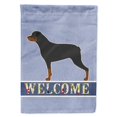 thumbnail image 1 of Carolines Treasures BB5570GF Rottweiler Welcome Garden Size Flag, 1 of 3