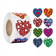 S SERENABLE 6x500Pcs Funky Heart Stickers Love Decorative Sticker for Valentine'S Inch