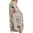 thumbnail image 2 of Pantalones de yoga holgados con estampado floral para mujer, de talla grande, estilo indio, de cintura alta y piernas anchas., 2 of 5
