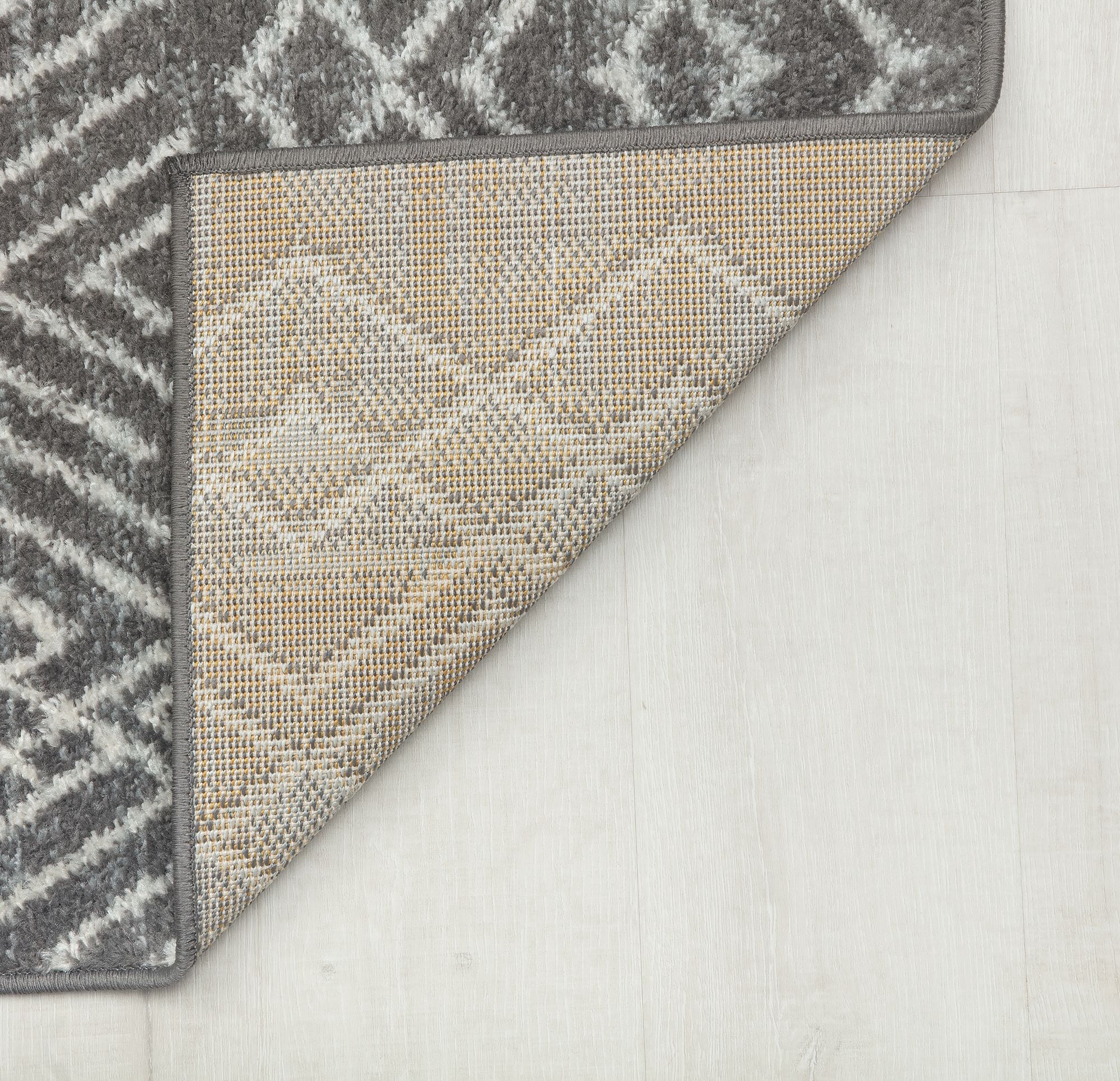 Mason Brooks Ryder KN20B Nocturne Gray Moroccan Tribal Gray Area Rug, 2'6" x 8'