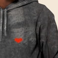 thumbnail image 5 of Dalix Pixel Heart Embroidered Fleece Hoodie Mineral Wash Long Sleeve Sweatshirt Mens in Gray 2XL XX-Large, 5 of 5