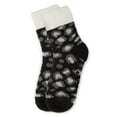 thumbnail image 3 of MeMoi Leopard Print Yummy Fuzzy Sock - Womens - Female, One Size, Black, 3 of 4
