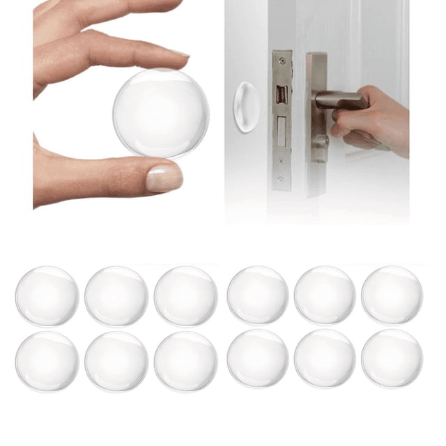 12 topes de puerta transparentes de pared
