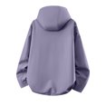 thumbnail image 3 of Women's Zipper Hoodie with Pockets Adjustable Drawstring Long Sleeves Camping Athletic Jacket L, 3 of 9