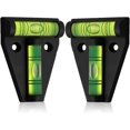thumbnail image 1 of 2pcs Caravan Spirit Level Cross-Check Bubble Level with Magnetic Waterproof Two Ways Measurement Small Levelling Devices for Motorhome Camper Travel Trailers Accessories Gadgets (Black), 1 of 5