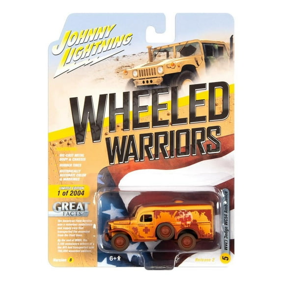 Johnny Lightning Wheeled Warriors Ver B Wwii Dodge Wc54 Ambulance