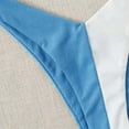 thumbnail image 4 of UTSJKR Women's Sexy Cutout One Shoulder Bikini Underwire Padded Two Piece Bathing Suit Cheeky Thong Brazilian Swimsuit Sky Blue XL, 4 of 7