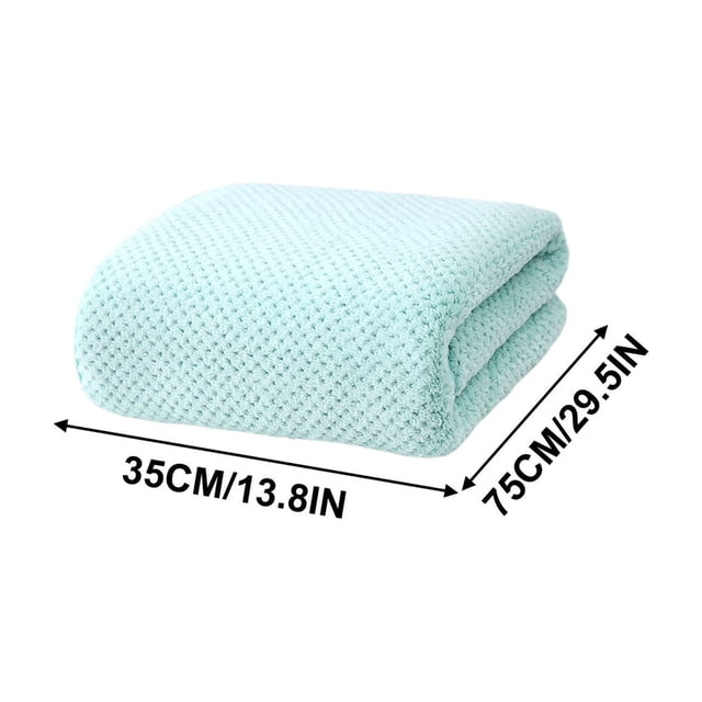 Solid Color Pineapple Reseau High Density Fleece Marginal Bath Towel Adult Solid Color Enlarged Bath Towel Thickened Marginal Towel 35x75cm