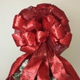 thumbnail image 4 of Large Christmas Tree Decoration Bow Hot Sale Rosette Festival Big Celebrate,86*33CM, 4 of 5