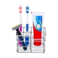 thumbnail image 2 of COMPUKAS 1Set Stainless Steel Toothbrush Stand for Bathroom Use with Hygienic Design 12X7.9X2In, 2 of 3