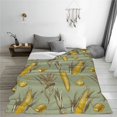 thumbnail image 5 of Pofeuu Cartoon Corn and Wheat Print Ultra-Soft Micro Fleece Blanket,for Bed Or Sofa,All Season Throw Blankets Flannel Blanket-80"x60", 5 of 7