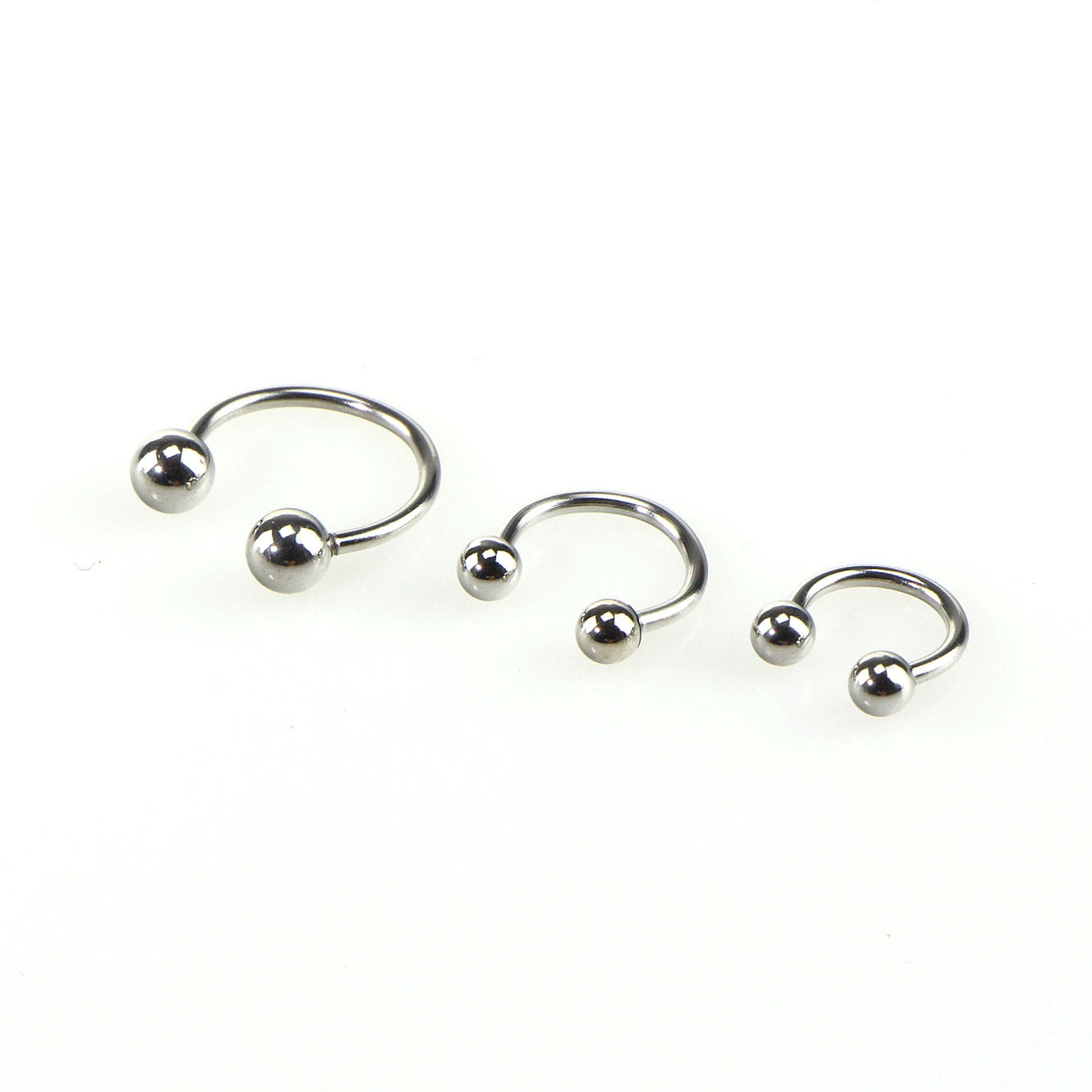 1PC G23 Solid Titanium Circular Barbell Horseshoe Ring Nose Hoop Ear  Cartilage Tragus Piercing Labret Ring Nipple Ring Piercing - AliExpress