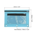 thumbnail image 2 of Unique Bargains Pencil Pouch for 3 Rings Binder, 2 Pack Oxford Cloth Mesh Zipper Binder Pouch Pencil Case Sky Blue, 2 of 7