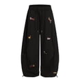 thumbnail image 7 of GEWSEY Wide Leg Baggy Sweatpants for Women Men Dachshund Embroidery Drawstring Sweat Pants Trendy Athletic Pants Clothes (Black, XL), 7 of 7