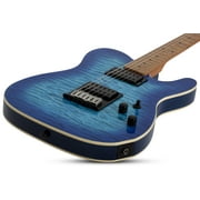 Schecter PT Pro Telecaster Style Electric Guitar w/Maple Fretboard - Trans Blue Burst