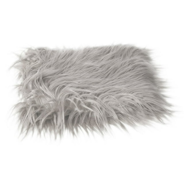 Shisuyan Baby Photo Props Newborn DIY Photography Fur Quilt Photographic Mat (Light Grey)
