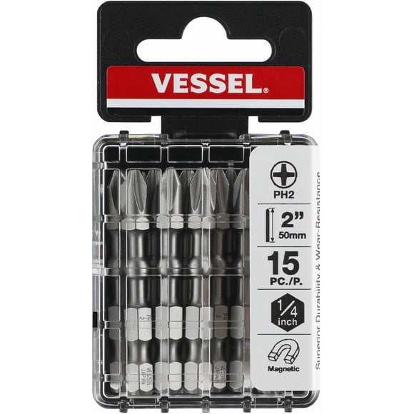 Juego de brocas de torsión Impact VESSEL IMPACT BAL +2x50 PH2 15 piezas