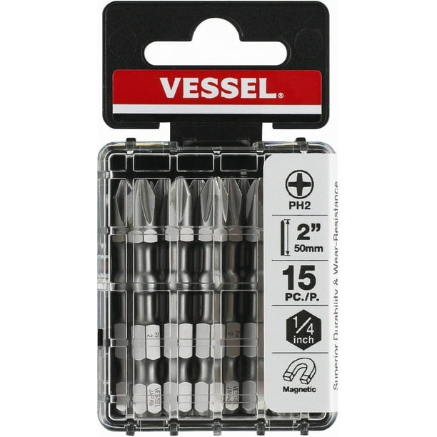 Juego de brocas de torsión Impact VESSEL IMPACT BAL +2x50 PH2 15 piezas