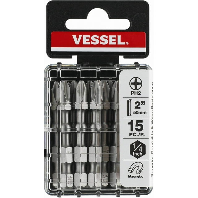 Juego de brocas de torsión Impact VESSEL IMPACT BAL +2x50 PH2 15 piezas