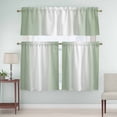 thumbnail image 5 of Abstract Color Block Curtain Valances Set Gradient Gold Green Impressionist Kitchen Curtains 24&nbsp;inch Length Rod Pocket Valance and Tiers 3 Piece Set Small Bedroom Bathroom Laundry Decor, 5 of 9