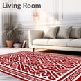 thumbnail image 2 of ODIKA 8x10 Machine Washable Non-Slip Area Rug, Boho Mosaic Trellis with Ornate Chevron Embellishments Ultra Soft Rug, None, 657425, 2 of 7