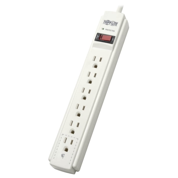 Supresor de Sobretensiones Tripp Lite TLP606 Protect It! 7 Tomacorrientes Cable de 1.83 m 790 joules Gabinete Gris Claro