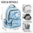 thumbnail image 5 of Chririnla Blue Polka Dot Pattern Zaino per ragazze with Lightweight Side Pockets Book Bag, traspirante 17 Inch School Bag for Hiking Daily Commute Elementary School, 5 of 9