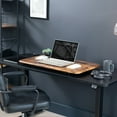 thumbnail image 4 of VIVO Vintage Brown Slim 32" Desktop Converter, Sit Stand Tabletop Monitor Riser, 4 of 8