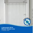 thumbnail image 4 of Kenney Lightweight PEVA Shower Curtain Liner, 70" W x 72" H, Clear, 4 of 7