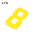 thumbnail image 3 of Iron on Number 8 Heat Transfer 8" Yellow Single Number 5 Pack, 3 of 6
