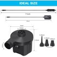 thumbnail image 3 of fafa-Electric Air Pump for Inflatable Pool,Portable Quick Inflator/Deflator Air Pump for Inflatable Couch, Camping Boat,Air Mattress Bed, Swimming Ring,Water Toys,Paddling Pools with 3 Nozzle Home Ca, 3 of 4